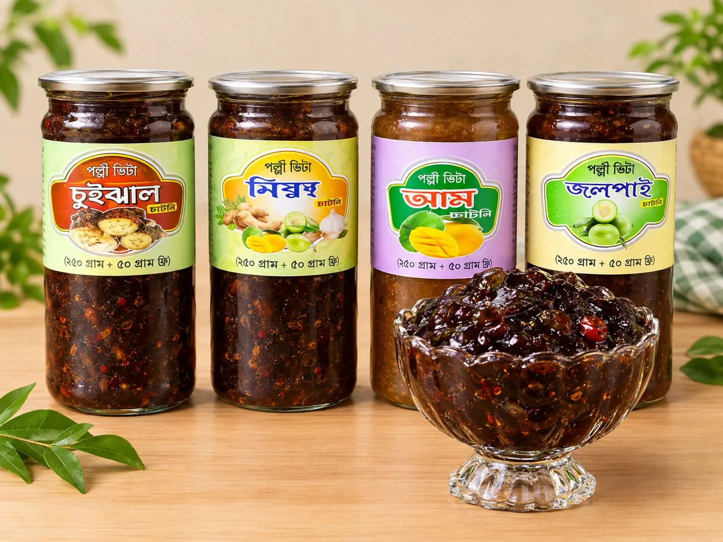 চারটি চাটনির কম্বো